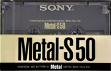 Compact Cassette Sony Metal-S 50 "MTL-50B" Type IV Metal 1989 Europe