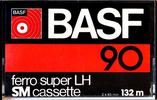 Compact Cassette BASF Ferro Super LH 90 "Big Oval Window" Type I Normal 1977 Europe