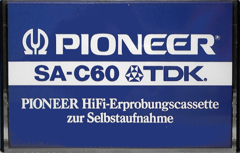 Compact Cassette Pioneer SA 60 Type I Normal 1975 Worldwide