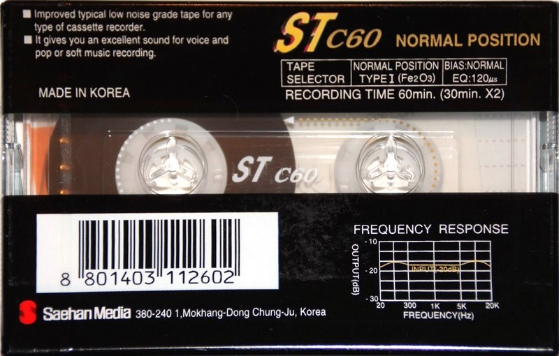 Compact Cassette Saehan ST 60 Type I Normal 1997 Europe