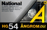 Compact Cassette National Angrom HG-DU 54 "RT-HG54DU" Type II Chrome 1985 Japan