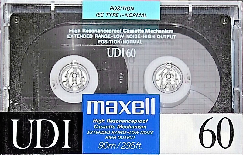 Compact Cassette Maxell UDI / UD1 60 Type I Normal 1988 Europe