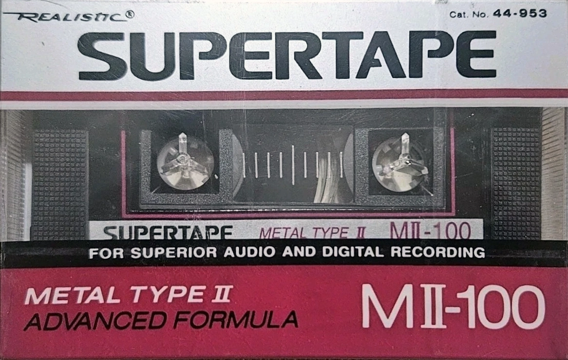 Compact Cassette SUPERTAPE MII 100 Type II Chrome 1988 USA