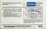 Compact Cassette Pioneer N1 60 Type I Normal 1981 Japan