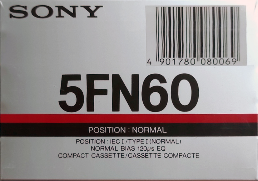 5 pack Sony FN 60 "5FN60A" Type I Normal 1988 Europe