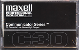 Compact Cassette Maxell Professional Industrial P/I 30 Type I Normal 1996 USA
