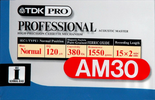 Compact Cassette TDK PRO AM 30 "AM30" Type I Normal 1997 North America