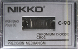 Compact Cassette Nikko 90 Type II Chrome 1982 Europe
