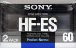 2 pack Sony HF-ES 60 Type I Normal 1988 Europe