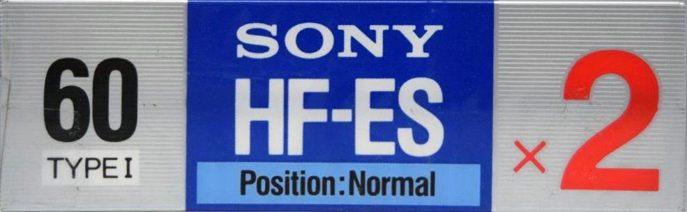 2 pack Sony HF-ES 60 Type I Normal 1988 Europe