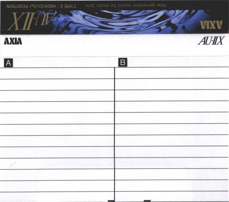 Compact Cassette AXIA AU-IIx 60 "AU2X A 60" Type II Chrome 1992 Japan
