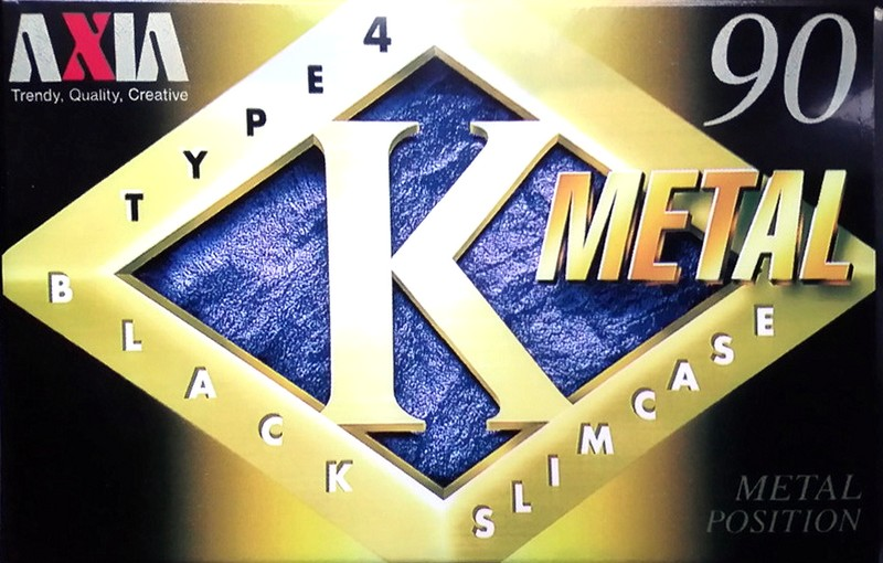 Compact Cassette AXIA K Metal 90 "KMC 90" Type IV Metal 1997 Japan