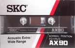 Compact Cassette SKC AX 90 Type I Normal 1984 Europe