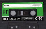 Compact Cassette Waltham 60 "HF Hi-Fidelity" Type I Normal UK