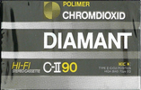 Compact Cassette Polimer Diamant C-II 90 Type II Chrome Hungary