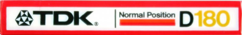 Compact Cassette TDK D 180 Type I Normal 1982 Australia, Europe