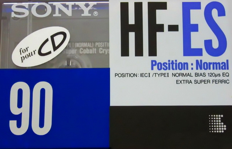 Compact Cassette Sony HF-ES 90 Type I Normal 1990 North America
