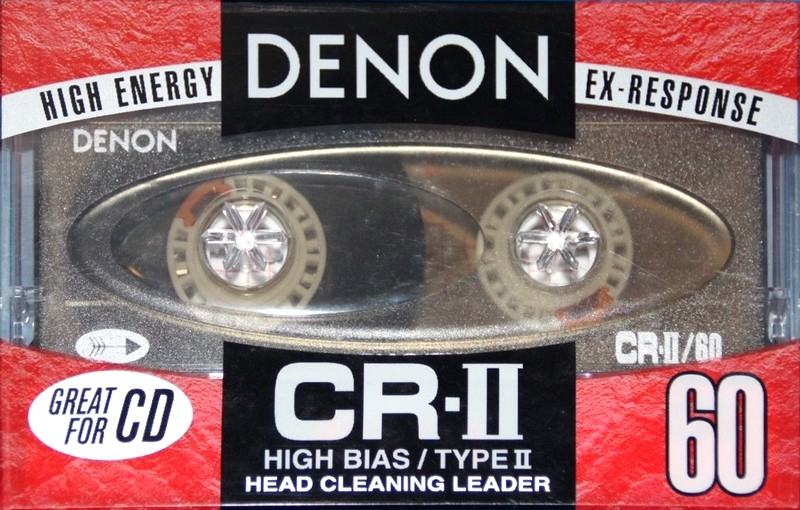 Compact Cassette Denon CR-II 60 "CR-2 60E" Type II Chrome 1994 North America