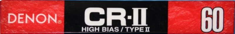 Compact Cassette Denon CR-II 60 "CR-2 60E" Type II Chrome 1994 North America