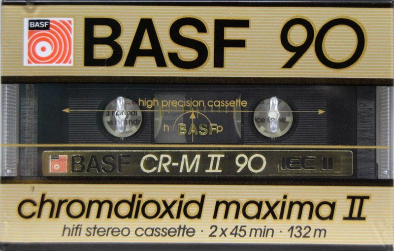 Compact Cassette BASF Chromdioxid Maxima II 90 "CR-M II" Type II Chrome 1985 Europe