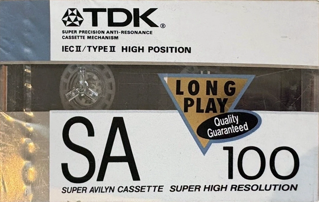 Compact Cassette TDK SA 100 Type II Chrome 1988 Australia, Europe