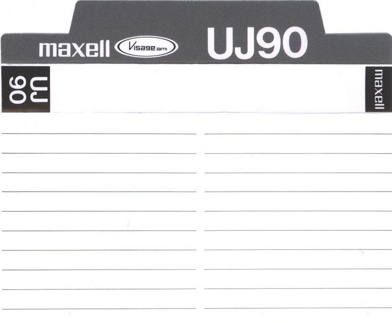Compact Cassette Maxell UJ 90 "UJ-90" Type I Normal 1996 Japan