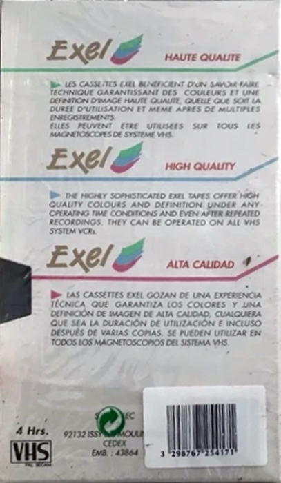 VHS, Video Home System Exel 240 Type I Normal Europe