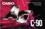 Compact Cassette Casio AG 90 Type I Normal 1988 Europe