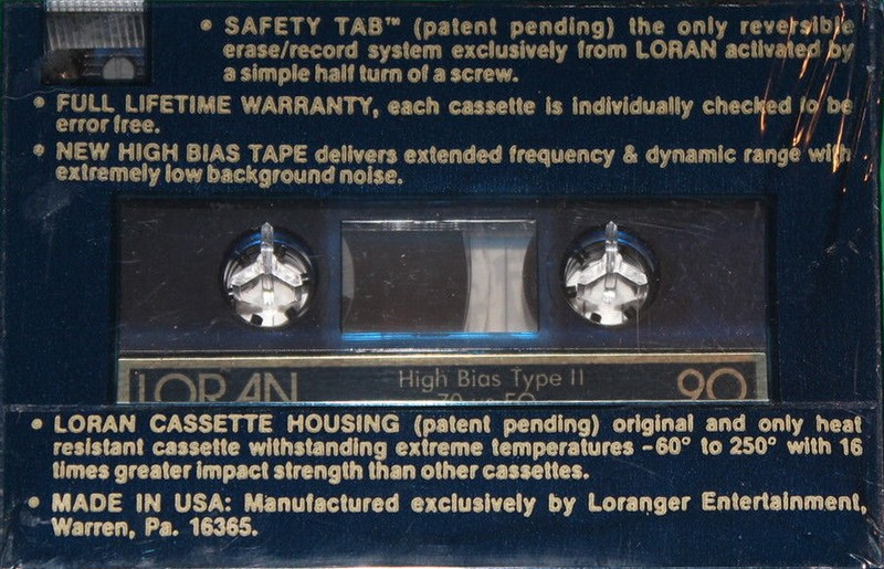 Compact Cassette Loran 90 Type II Chrome 1982 USA