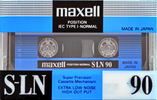 Compact Cassette Maxell S-LN 90 Type I Normal 1994 Europe