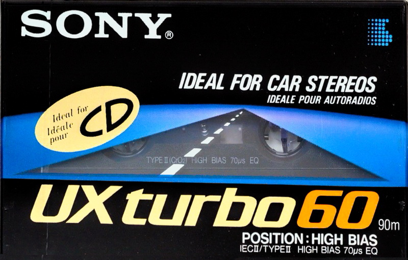 Compact Cassette Sony UX turbo 60 Type II Chrome 1990 North America