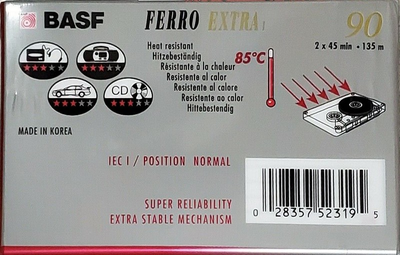 Compact Cassette BASF Ferro Extra I 90 Type I Normal 1993 Worldwide