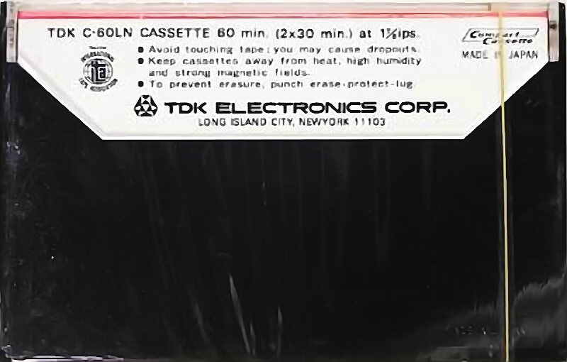 Compact Cassette TDK 60 Type I Normal 1972 USA