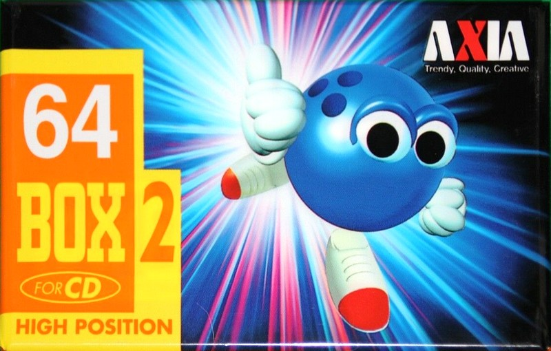 Compact Cassette AXIA Box 2 64 "BOX2B 64" Type II Chrome 1996 Japan