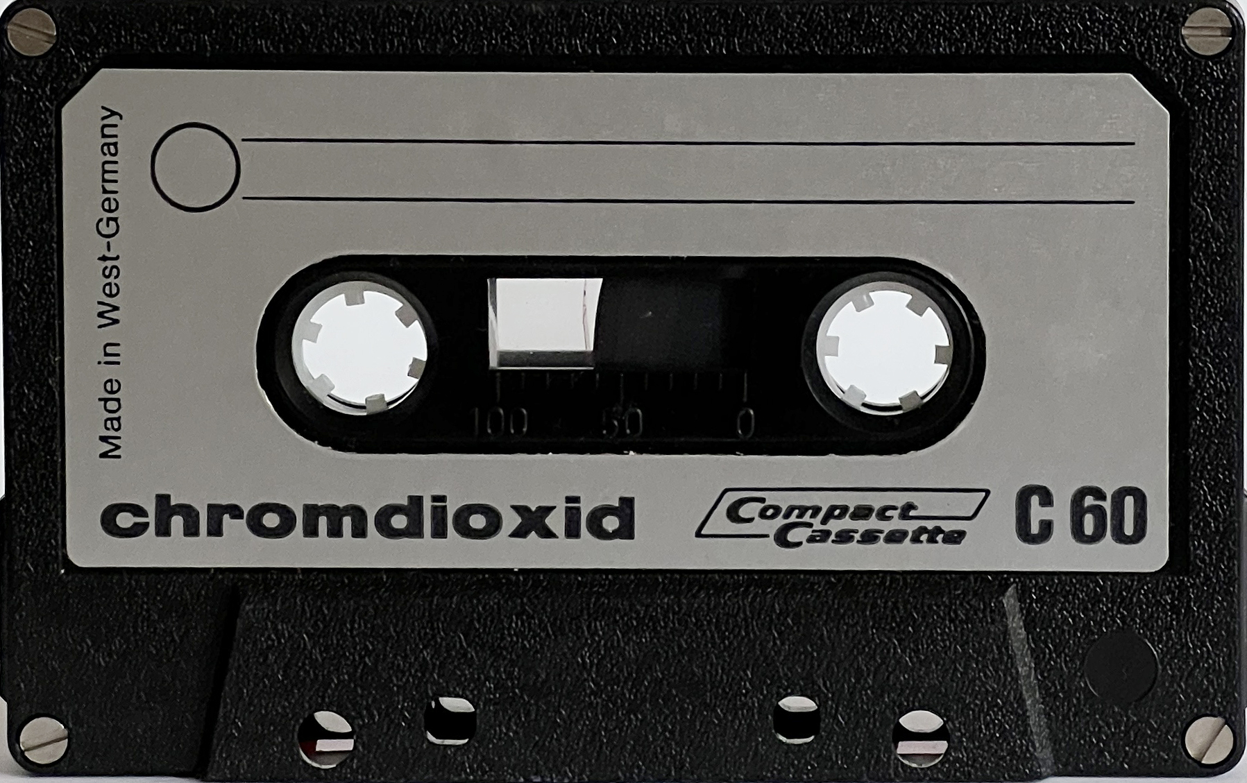 Compact Cassette Silver Pon 60 Type II Chrome Germany