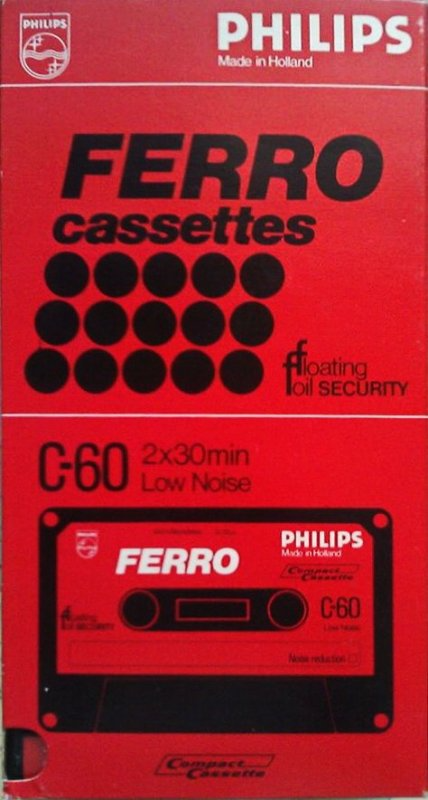 Compact Cassette Philips Ferro 60 Type I Normal 1978 Europe
