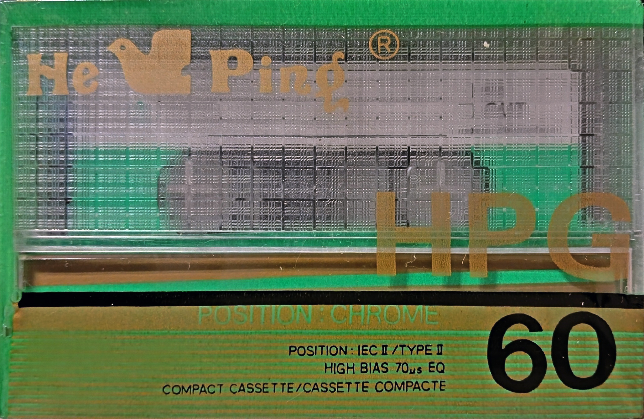 Compact Cassette He Ping 60 "HPG" Type II Chrome China