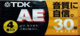 4 pack TDK AE 30 "AE-30X4G" Type I Normal 2002 Japan