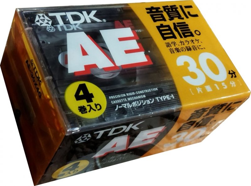 4 pack TDK AE 30 "AE-30X4G" Type I Normal 2002 Japan