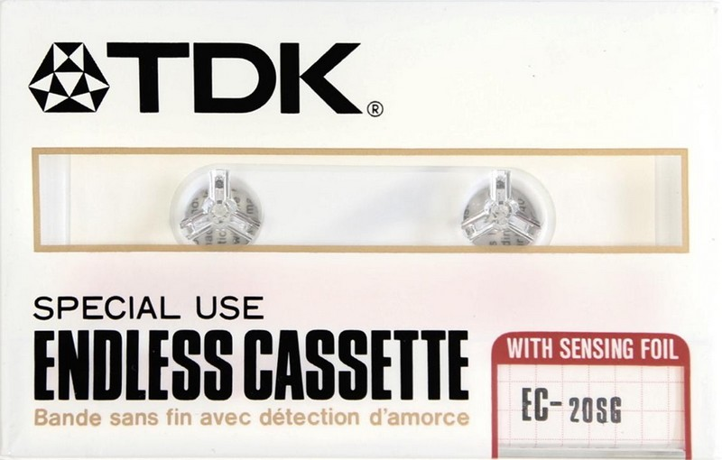 Compact Cassette TDK EC Endless 20 sec "EC-20SG" Endless Cassette 1987 North America