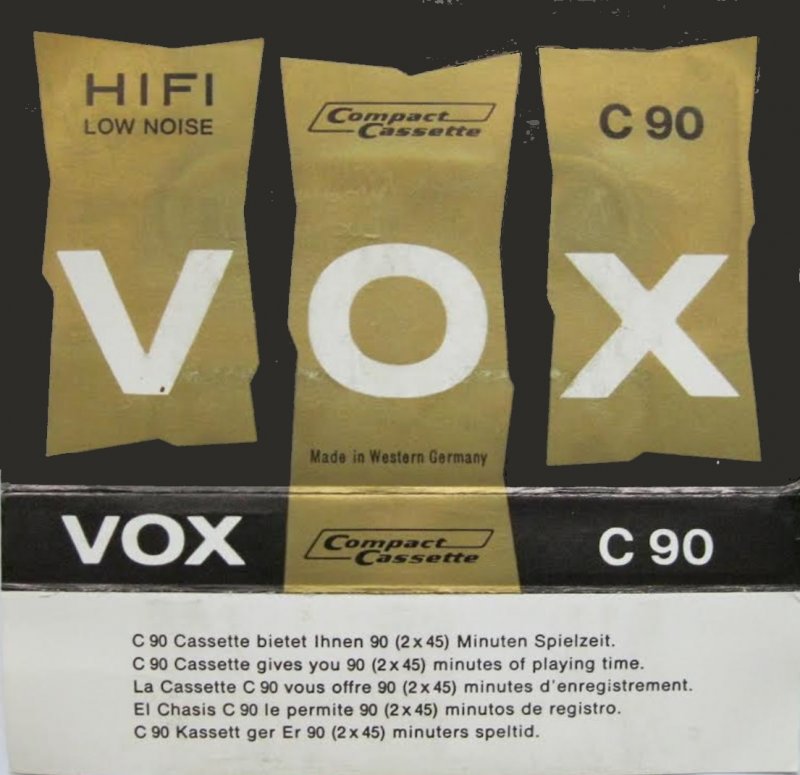 Compact Cassette VOX 90 Type I Normal 1975 Europe