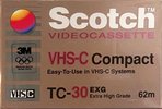 VHS-C (VHS Compact) Scotch 30 "TC EXG" Type I Normal 1991 USA
