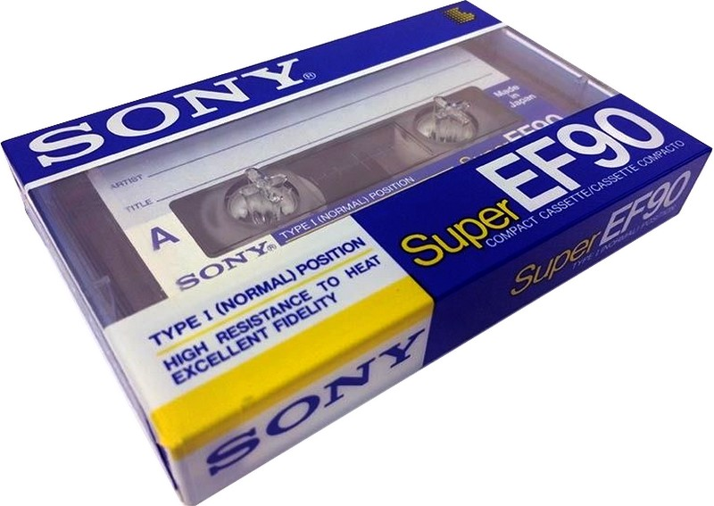Compact Cassette Sony Super EF 90 "C-90EFS" Type I Normal 1988 Europe