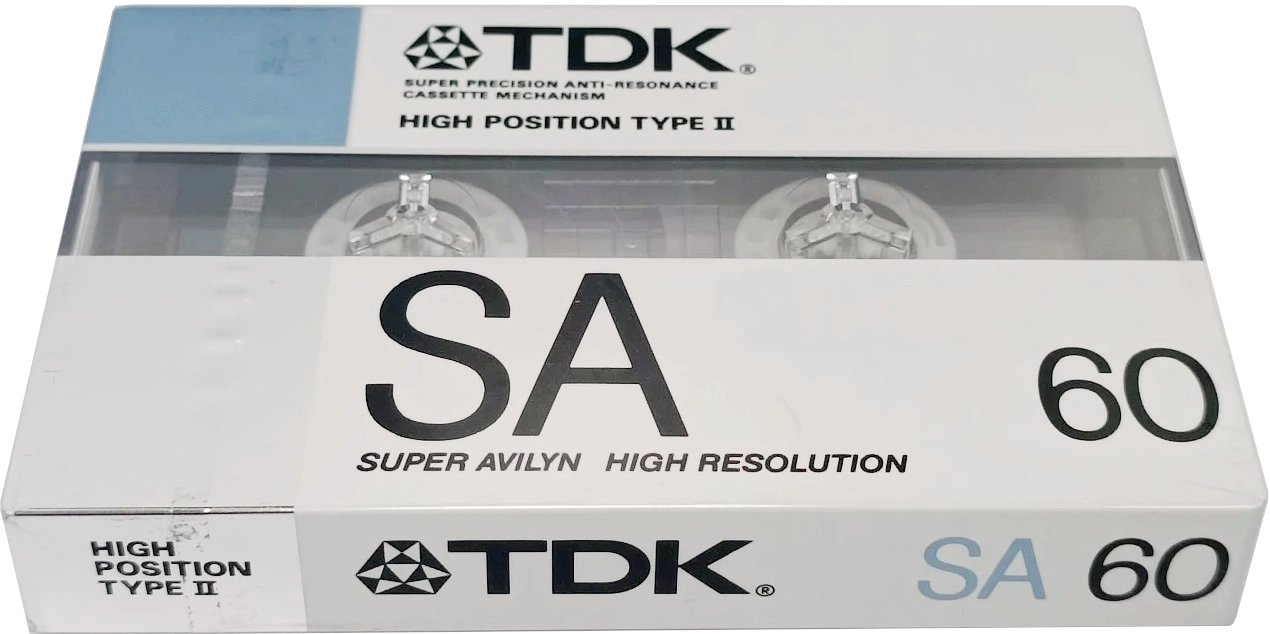 Compact Cassette TDK SA 60 "SA-60G" Type II Chrome 1988 Japan