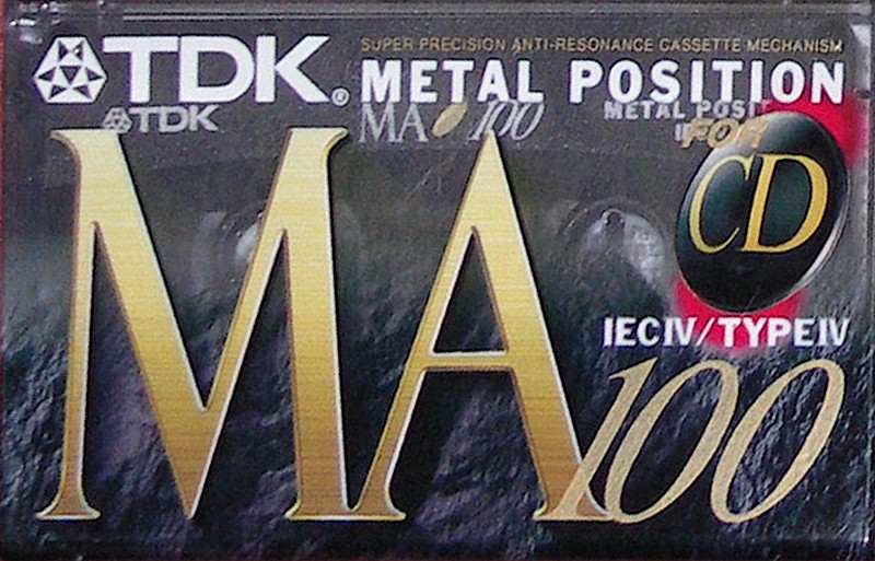 Compact Cassette TDK MA 100 "MA-100EA" Type IV Metal 1994 Europe
