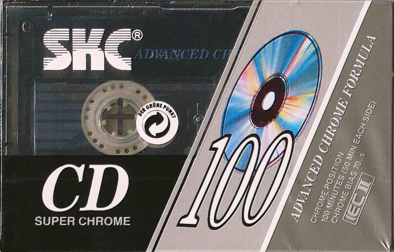 Compact Cassette SKC CD 100 Type II Chrome 1992 Europe