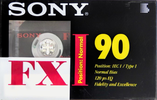 Compact Cassette Sony FX 90 "C-90FX1A" Type I Normal 1995 Europe