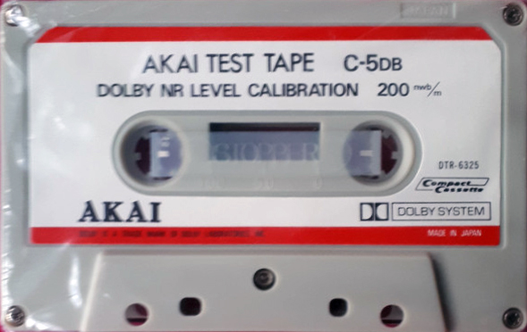 Compact Cassette Akai 5 "DTR-6325" Test Cassette Japan