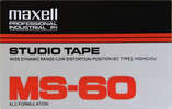 Compact Cassette Maxell Studio Tape MS 60 Type II Chrome 1993 USA