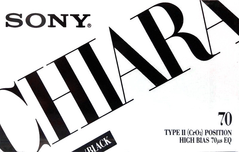 Compact Cassette Sony UX 70 "Chiara Black" Type II Chrome 1988 Europe